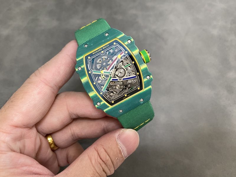 Richard Mille Wayde Van Niekerk RM67-02 Green Carbon Replica 1:1 Automatic Extra Flat 47.25 x 38.7mm