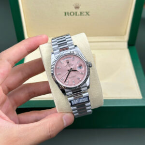 Rolex Day-Date 128236-0024 Pink Diamond-set Dial 158g Best Replica 1:1 QF 36mm