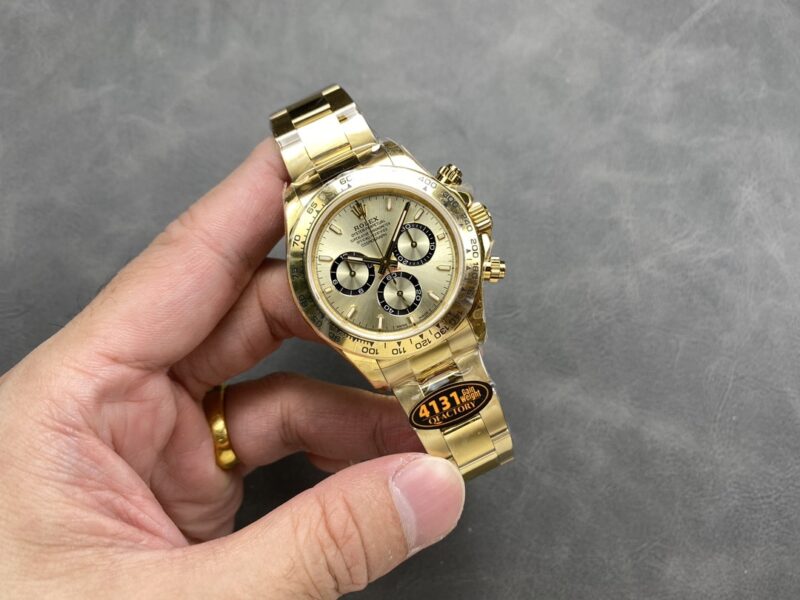 Rolex Daytona 126508-0005 Yellow Gold Golden Dial 180g Top Quality Replica QF 40mm