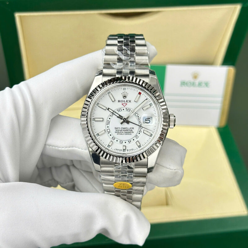 Rolex Sky-Dweller 326934 White Dial Jubilee Bracelet Best Replica ZF 42mm