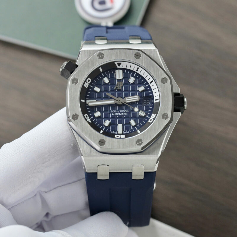 Audemars Piguet Royal Oak Offshore Diver 15720ST Blue Dial Rubber Best Replica APSF 42mm