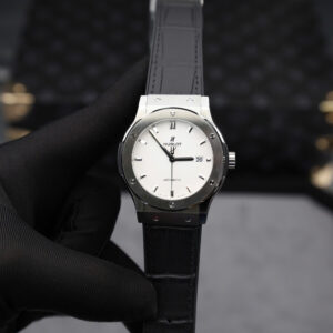 Hublot Classic Fusion Titanium White Dial Leather Strap 1:1 Copy 42mm