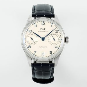 IWC Portugieser IW501702 Silver Dial Blue Arabic Numerals Leather Strap Best Copy