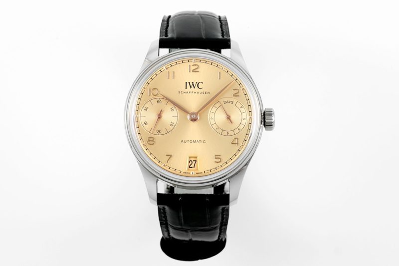 IWC Portugieser IW501705 Beige Dial Leather Strap Best Clone APSF 42mm