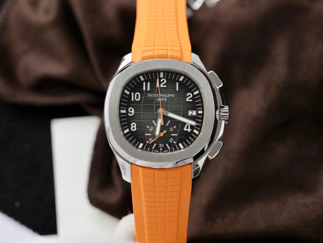 Patek Philippe Aquanaut Chronograph 5968A-001Black Dial Orange Rubber Strap Replica