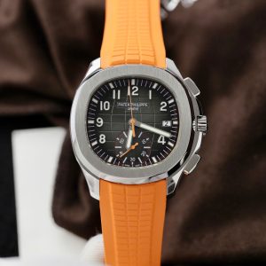 Patek Philippe Aquanaut Chronograph 5968A-001Black Dial Orange Rubber Strap Replica