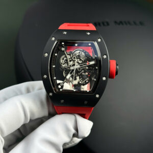 Richard Mille RM055 Bubba Watson Black Ceramic Red Rubber Strap Best Replica