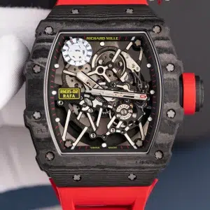Đồng Hồ Richard Mille RM35-02 Rafael Nadal Vỏ Carbon TPT Đen Replica 1:1 V7 ZF 49.94mm x 44.5mm