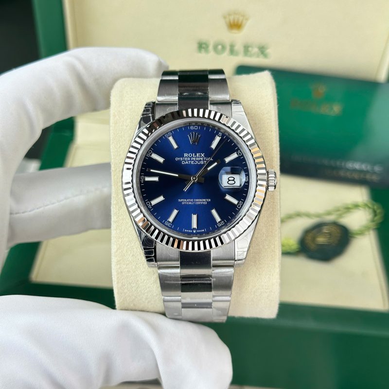 Rolex Datejust 126334-0001 Bright Blue Luminous Dial Oyster Bracelet 1:1 Replica