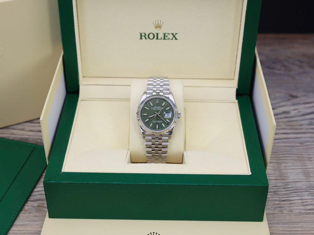 Rolex Datejust 126234-0047 Green Palm Luminous Dial Jubilee Best Replica VSF 36mm