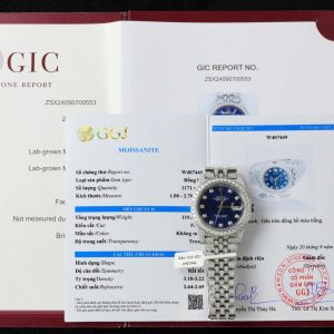 Rolex Datejust 41 Blue Diamond Dial Jubilee Iced Out Moissanite Best Replica 41mm