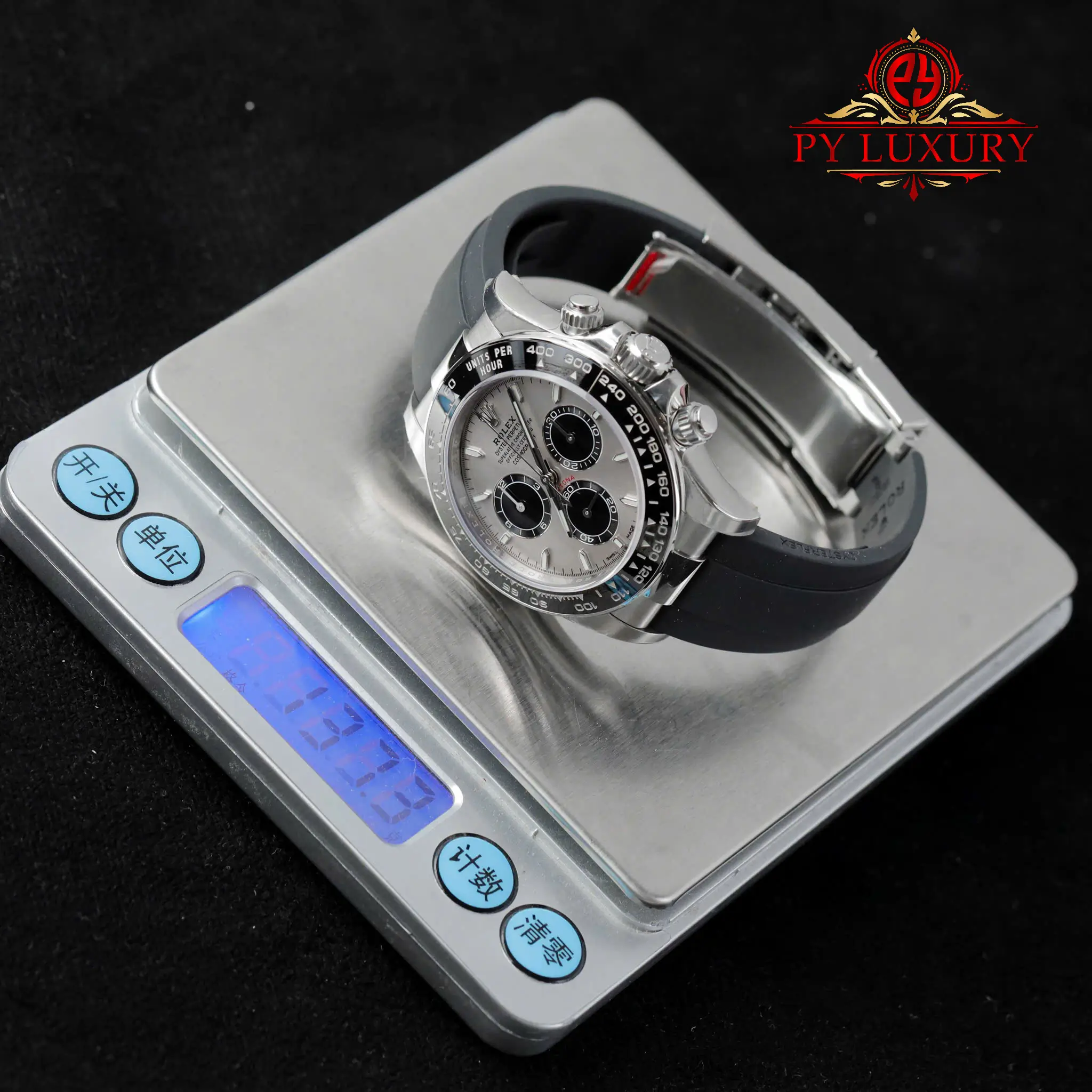 Rolex Daytona 126519-0006 Steel & Bright Black Dial Oysterflex Rubber Strap Best Replica VSF - 10