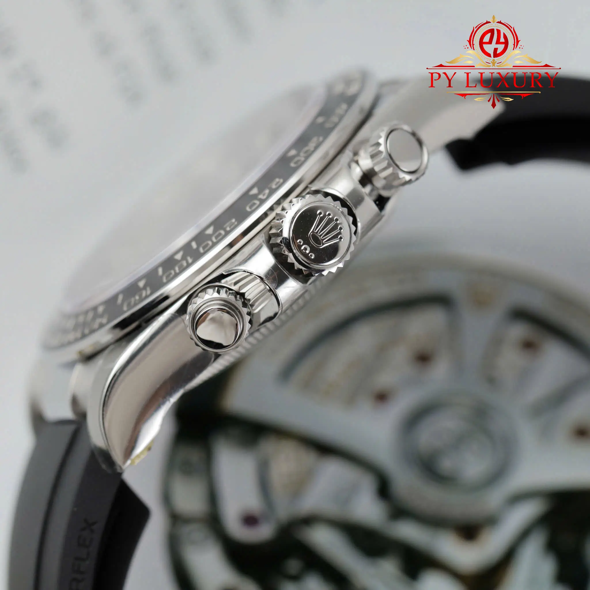 Rolex Daytona 126519-0006 Steel & Bright Black Dial Oysterflex Rubber Strap Best Replica VSF - 2