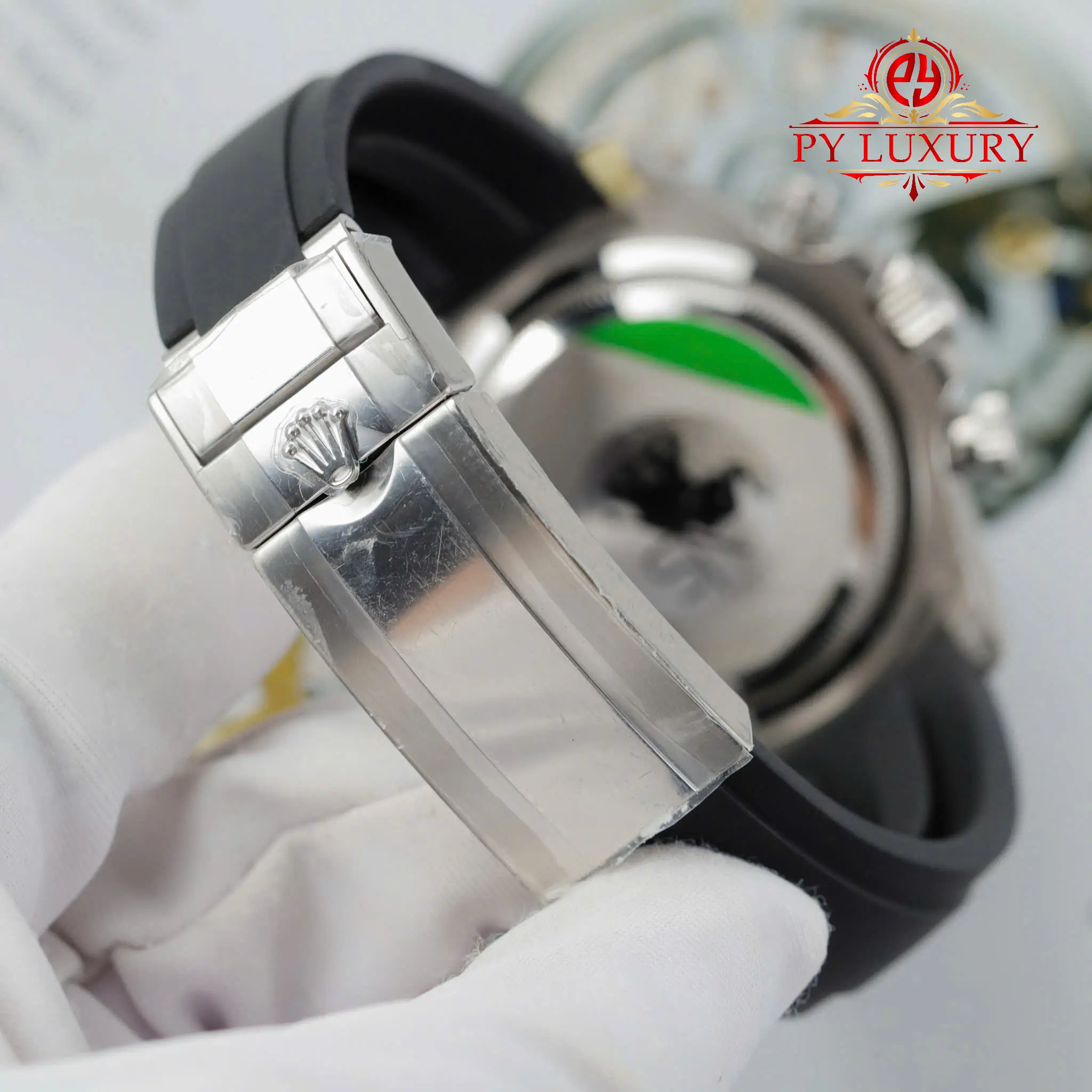 Rolex Daytona 126519-0006 Steel & Bright Black Dial Oysterflex Rubber Strap Best Replica VSF - 5