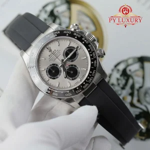 Rolex Daytona 126519-0006 Steel & Bright Black Dial Oysterflex Rubber Strap Best Replica