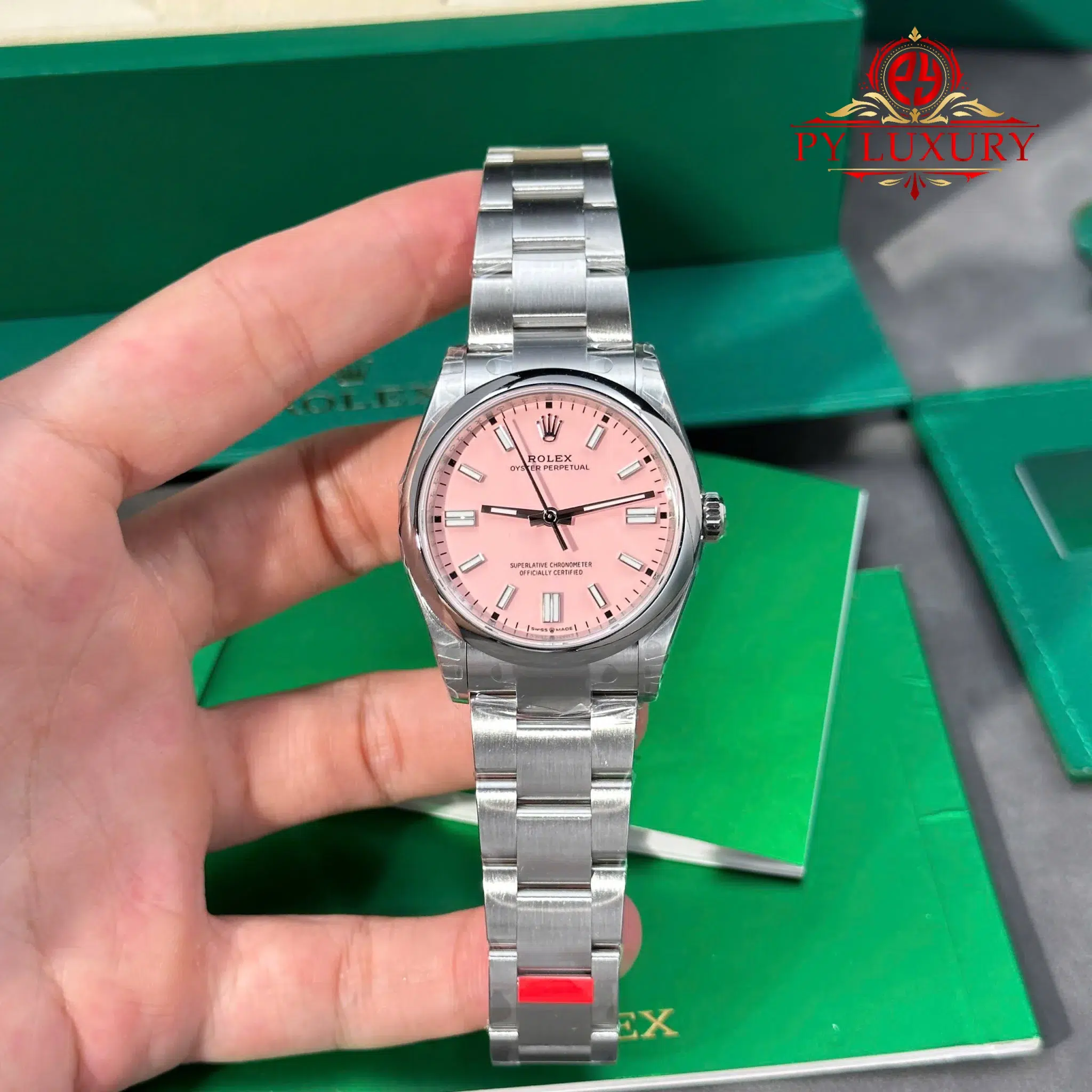 Rolex Oyster Perpetual 126000 Candy Pink Dial Best Replica VSF - 1 Rolex Oyster Perpetual 126000 Candy Pink Dial Best Replica 1:1 VS Factory 36mm