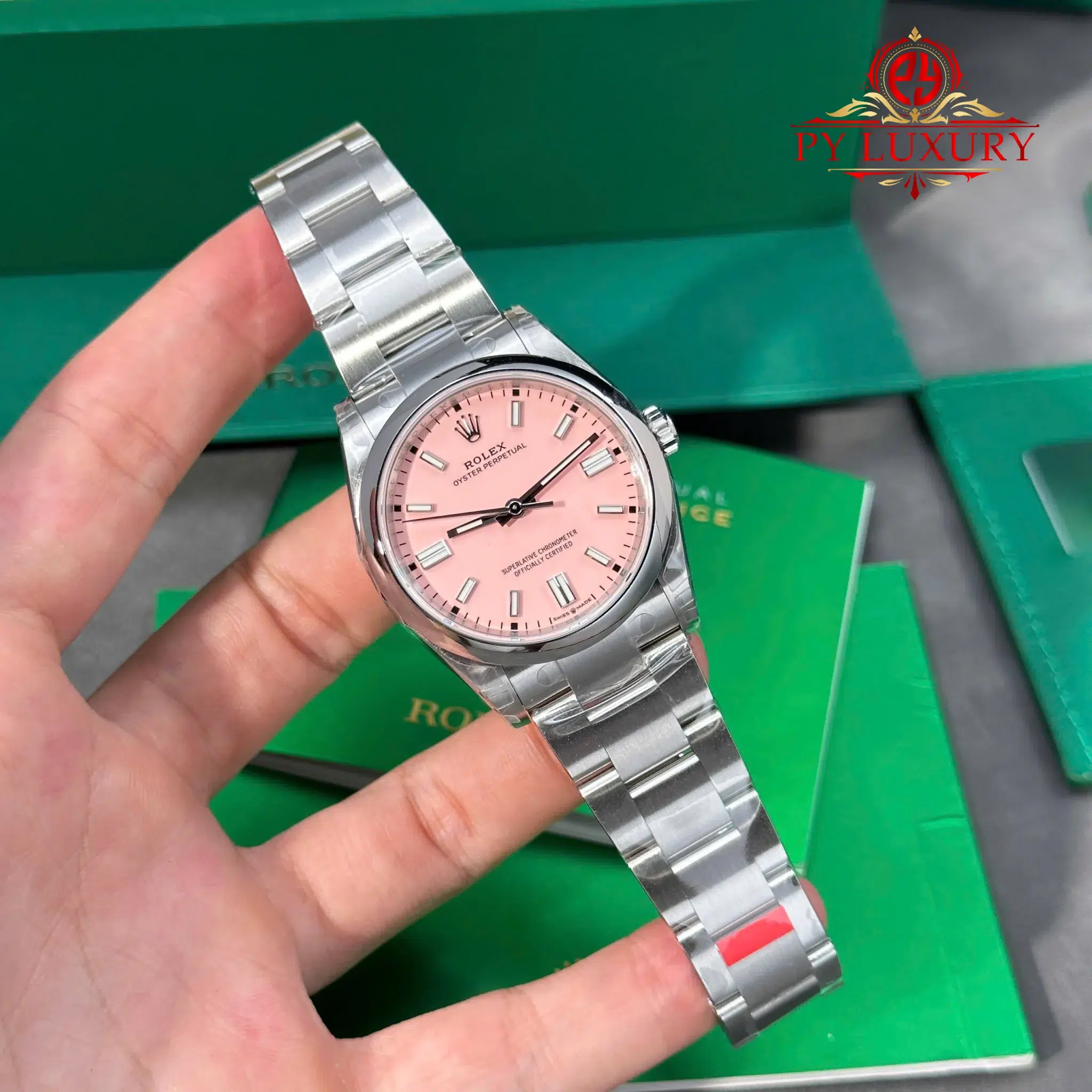 Rolex Oyster Perpetual 126000 Candy Pink Dial Best Replica VSF - 2
