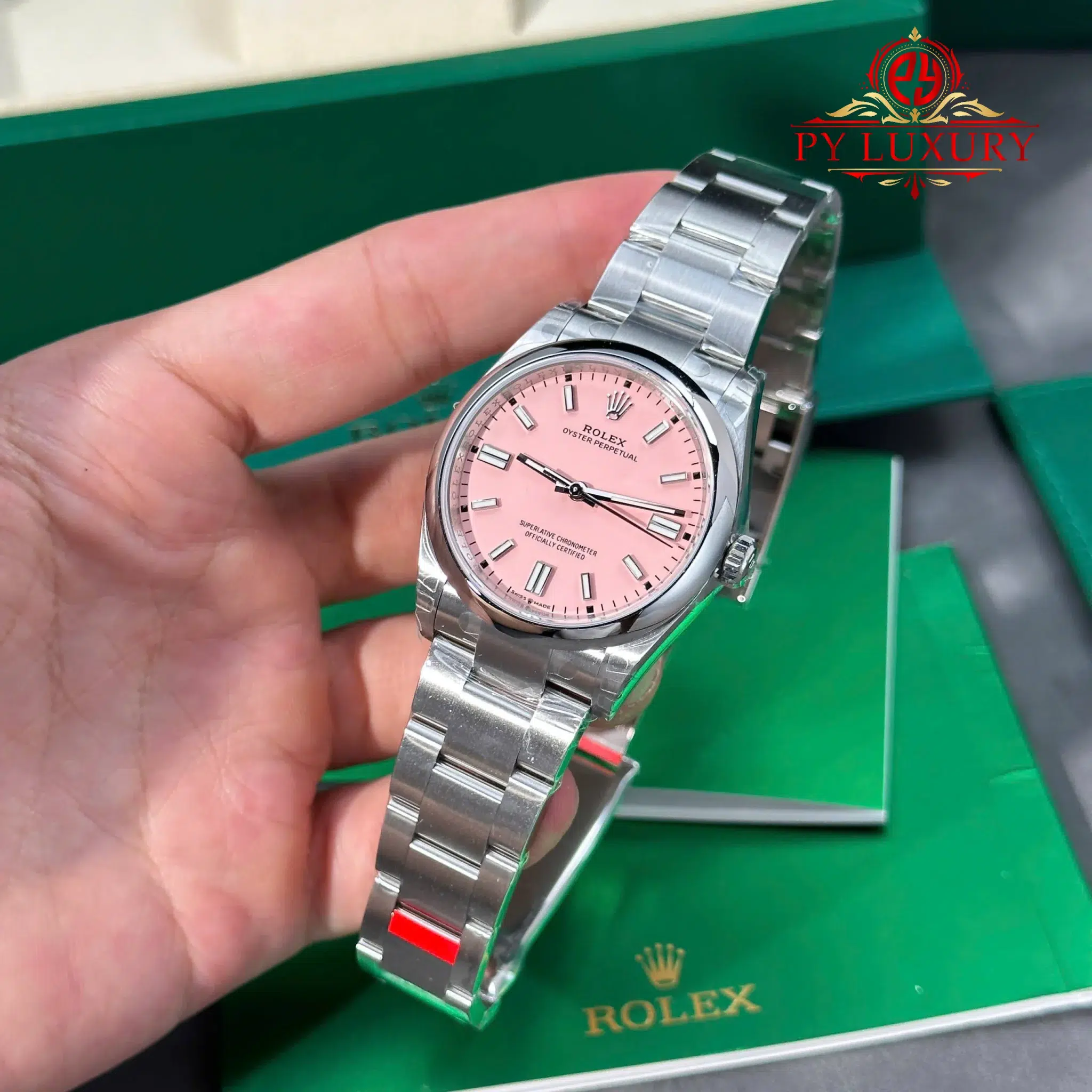 Rolex Oyster Perpetual 126000 Candy Pink Dial Best Replica VSF - 3