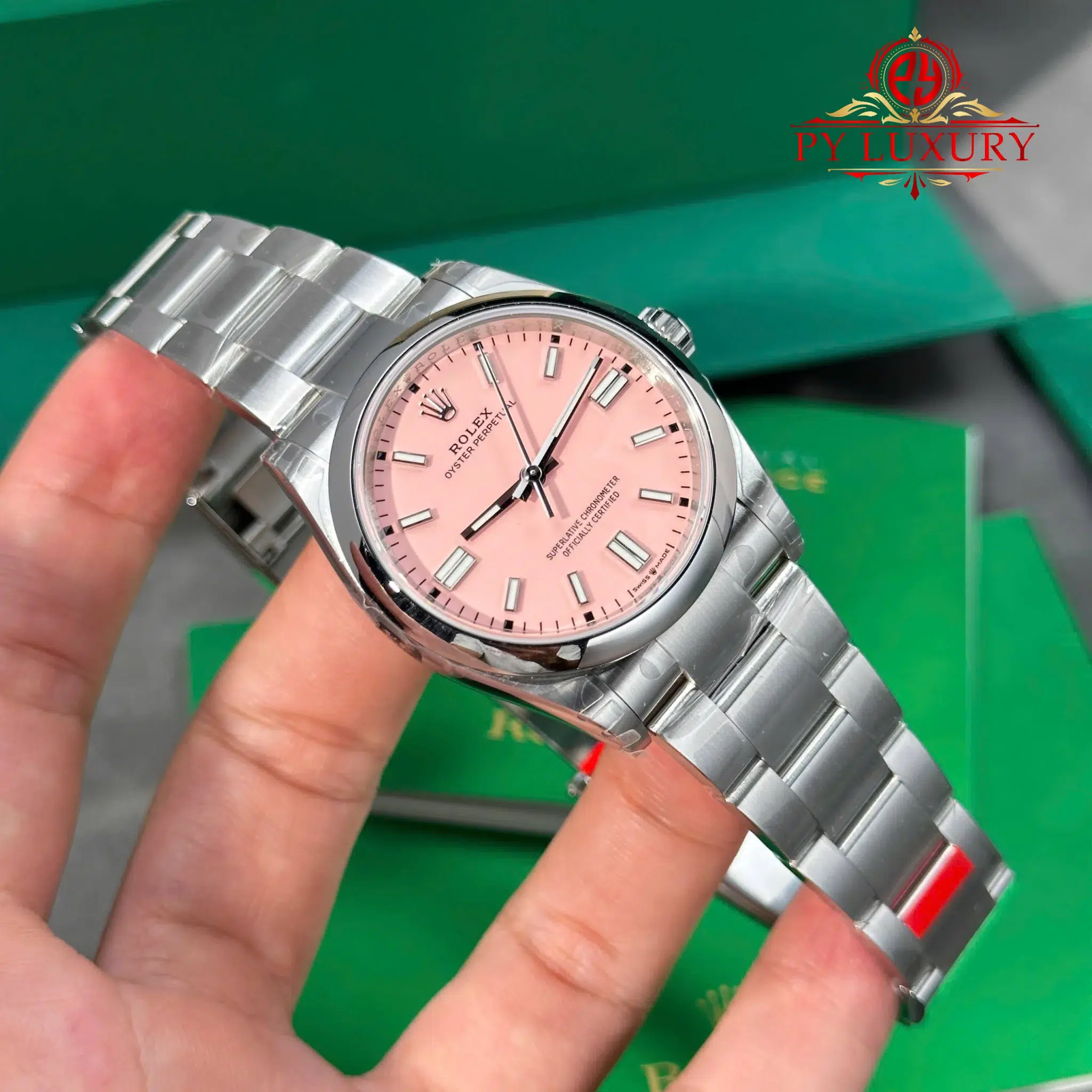 Rolex Oyster Perpetual 126000 Candy Pink Dial Best Replica VSF - 4