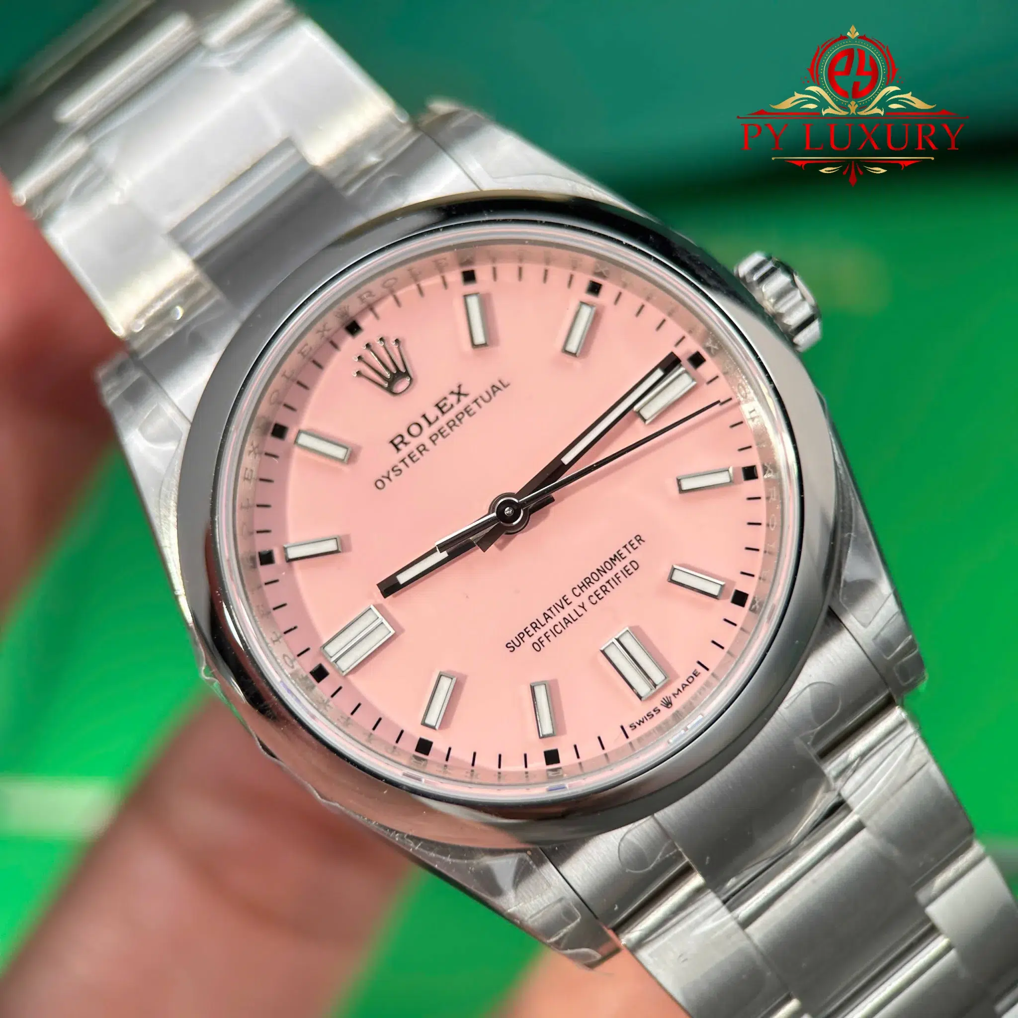 Rolex Oyster Perpetual 126000 Candy Pink Dial Best Replica VSF - 6