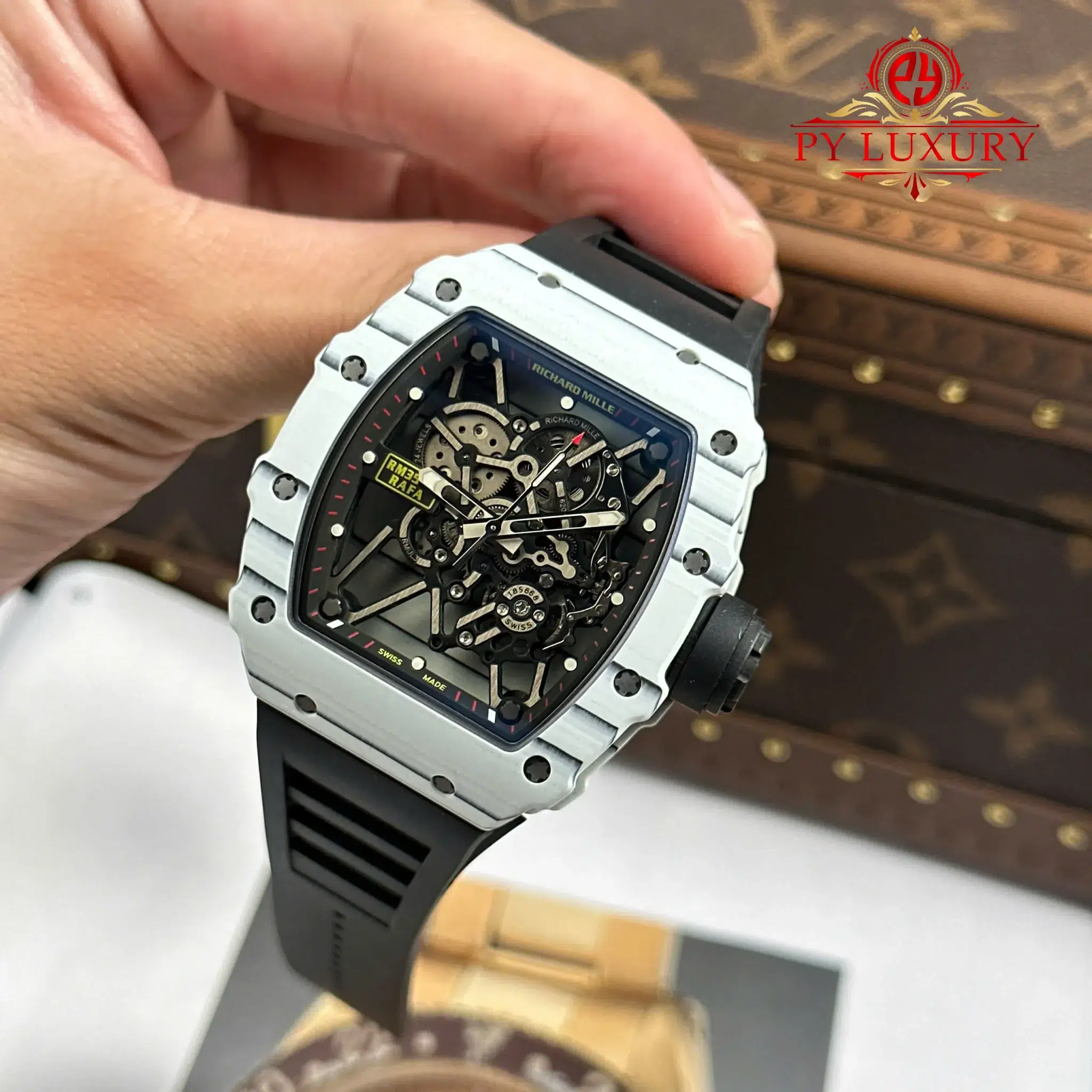 Richard Mille RM35-01 Rafael Nadal White Carbon TPT Limited Edition Super Clone ZF V3 - 10