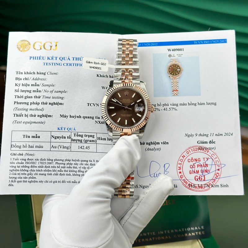 Rolex Datejust 126331 Two Tone 18K Everose Gold Wrapped Chocolate Luminous Dial Jubilee Best Clone