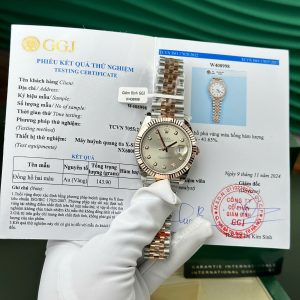 Rolex Datejust 126331 Two Tone Sundust Diamond Dial 18K Everose Gold Wrapped Jubilee Best Replica