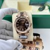 Rolex Day-Date 228235-0003 Chocolate Diamond-set Dial Rose Gold 186g Best Replica