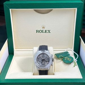 Rolex Daytona 126539TBR-0002 Steel Diamond-set Dial CZ Stones Bezel & Lugs Oysterflex Super Clone