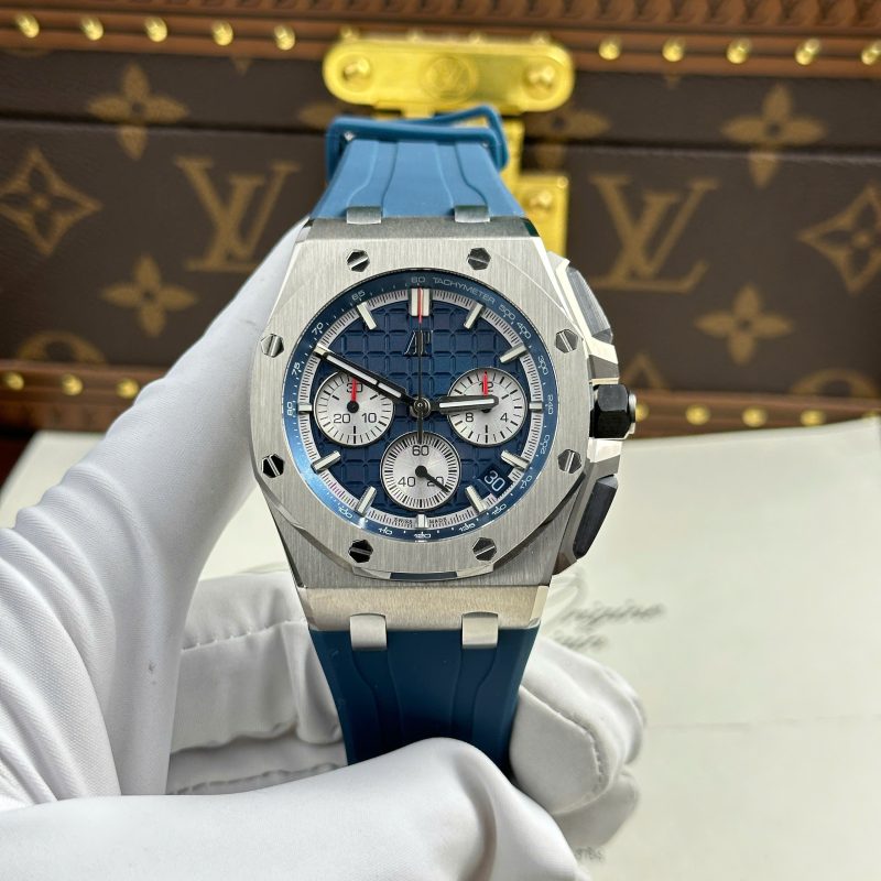 Audemars Piguet Royal Oak Offshore Chronograph 26420TI Titanium Blue Dial Best Replica