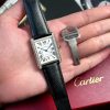 Cartier Tank Solo Extra Large White Dial Diamond Bezel Leather Strap Best Replica