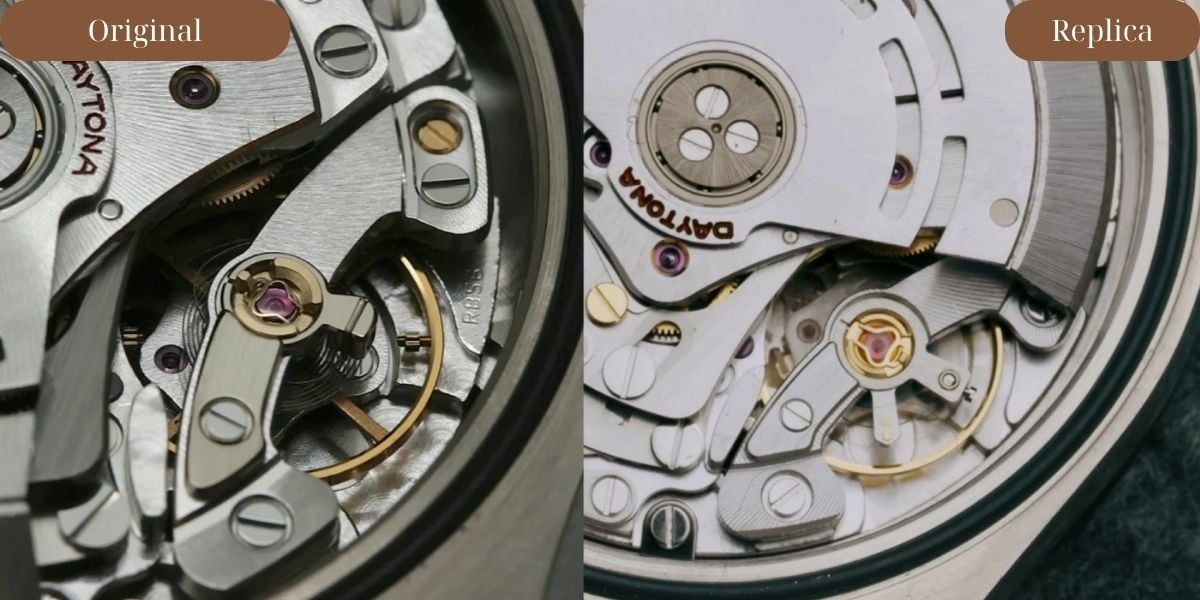 Rolex Calibre 4130 movement vs Dandong 4130 movement