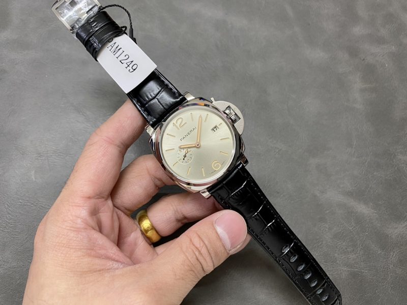 Panerai Luminor Due PAM1249 Ivory Sun-brushed Dial Leather Strap Best Replica