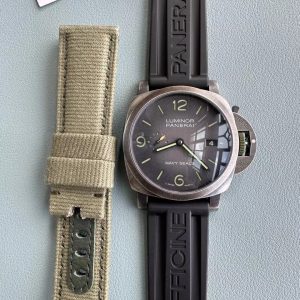 Panerai Luminor Marina Navy Seals PAM01412 Grey Dial Rubber Strap Best Replica