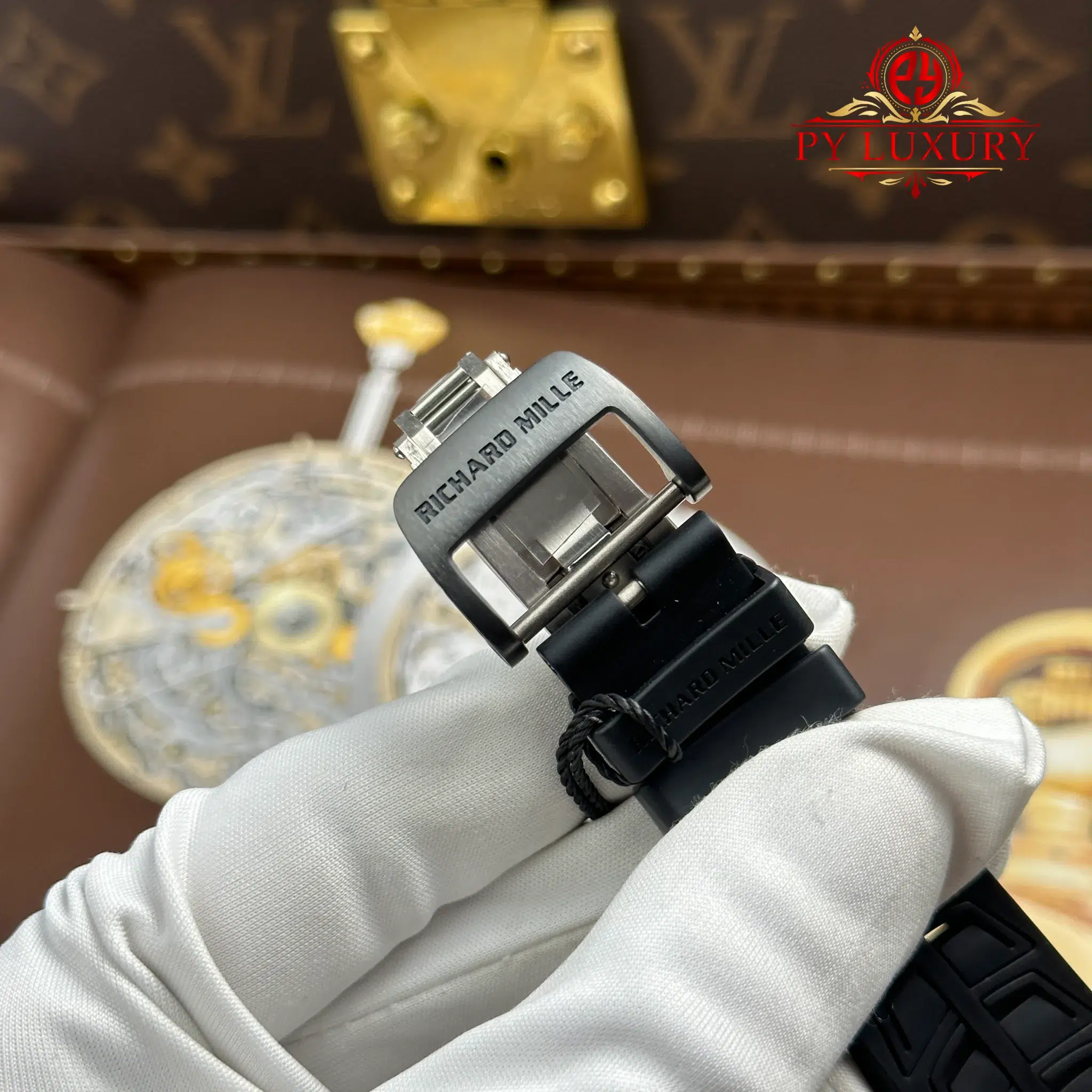 Richard Mille RM055 Bubba Watson All Black Ceramic Rubber Strap - 12