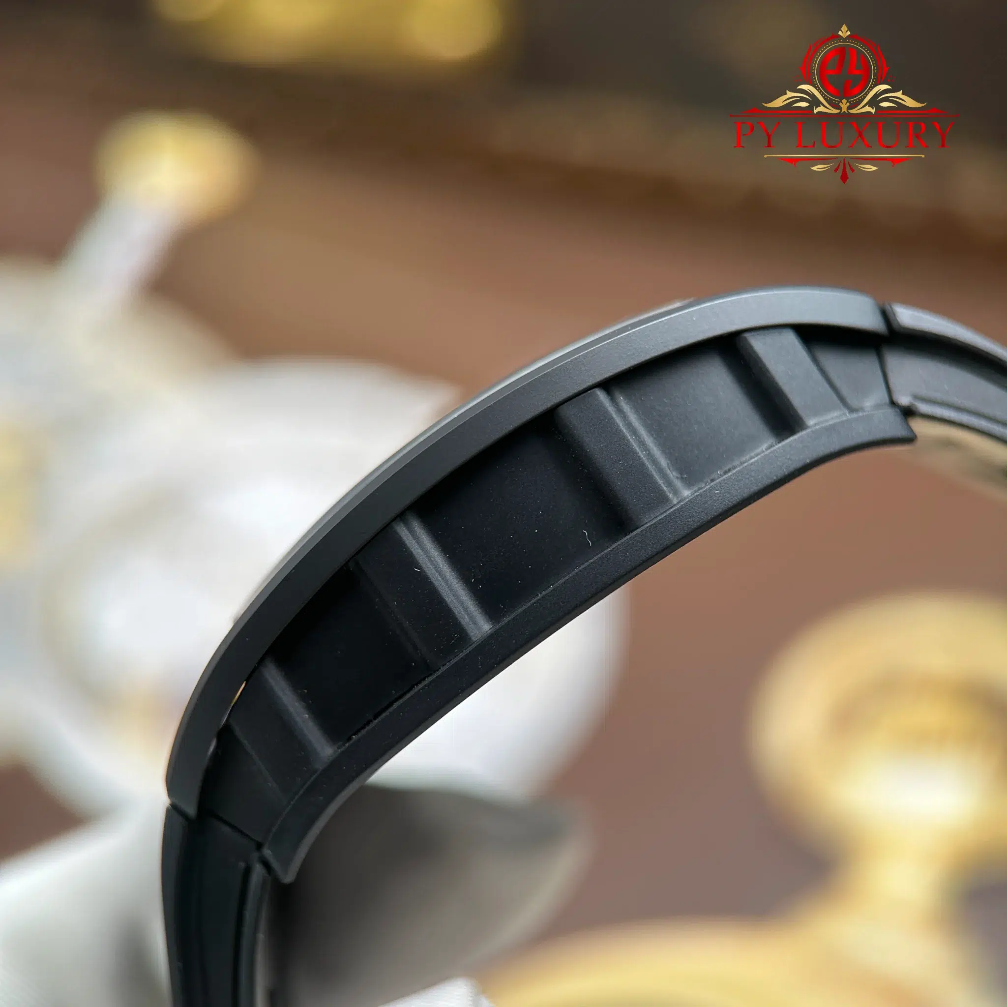 Richard Mille RM055 Bubba Watson All Black Ceramic Rubber Strap - 9