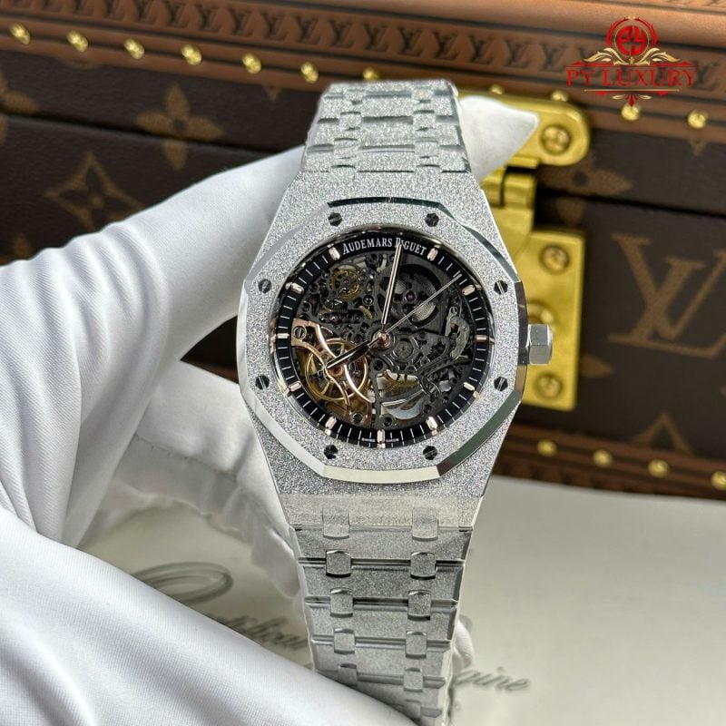 Audemars Piguet Royal Oak 15407BC Frosted Gold Openworked Skeleton Dial 1:1 Best Edition