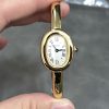 Cartier Baignoire de Cartier Yellow Gold Silver Dial Mini Model Best Replica