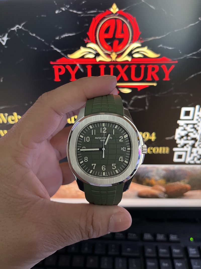 Patek Philippe Aquanaut 5168G-010 Khaki Green Pure 18K White Gold 1:1 Custom Made