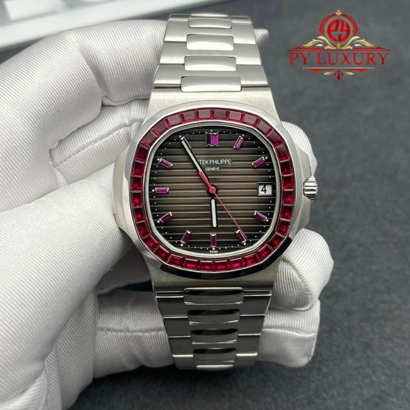 Patek Philippe Nautilus 5711/112P-001 Platinum Custom Made 1:1 Natural Ruby 40mm