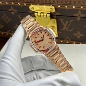 Patek Philippe Nautilus 7118/1300R-001 Gold Dial Rose Gold 1:1 Best Copy