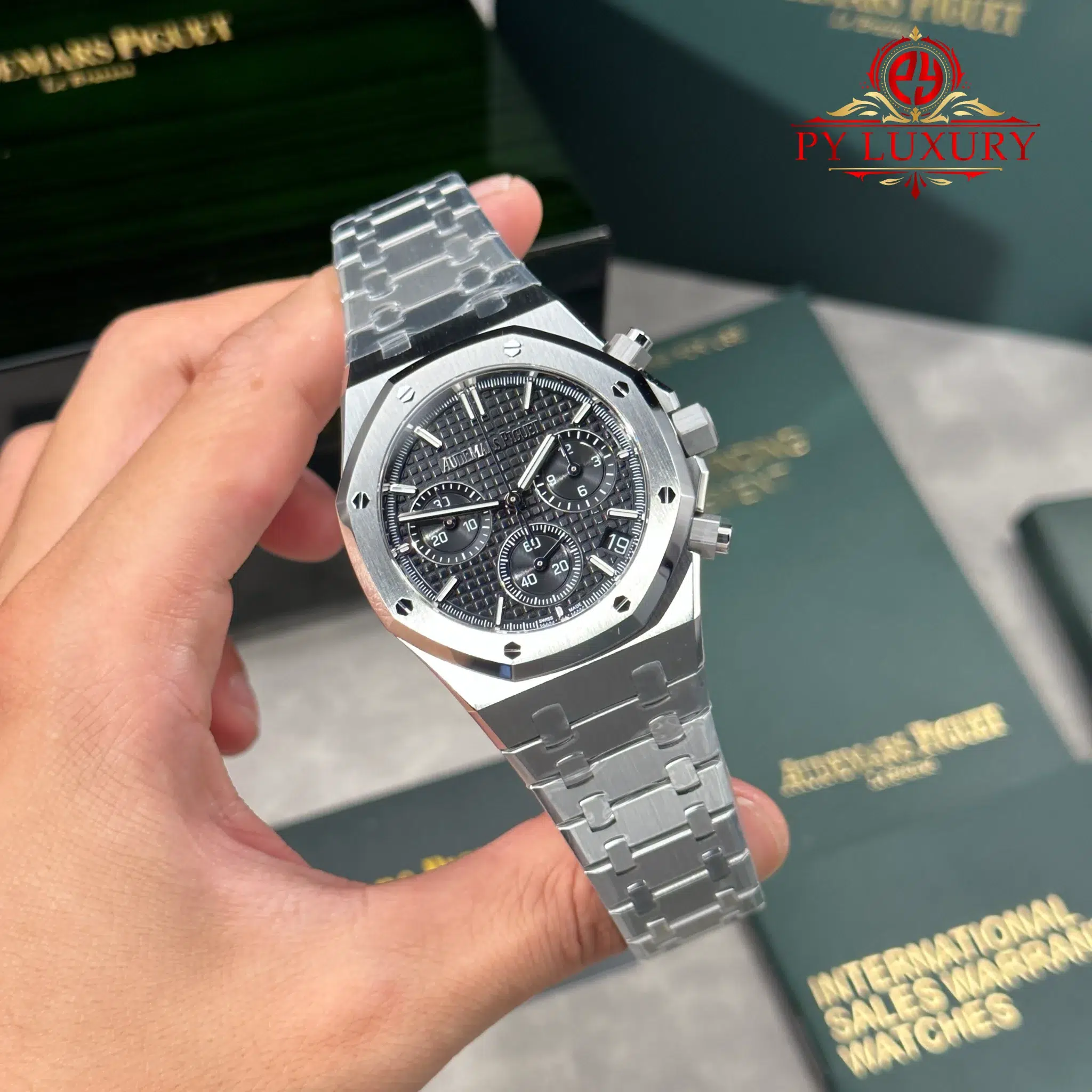Audemars Piguet Royal Oak Chronograph 26240ST Black Dial Super Clone ZF 41mm (Free Sprung) - 1 Audemars Piguet Royal Oak Chronograph 26240ST Black Dial 1:1 Super Clone ZF 41mm (Free Sprung)