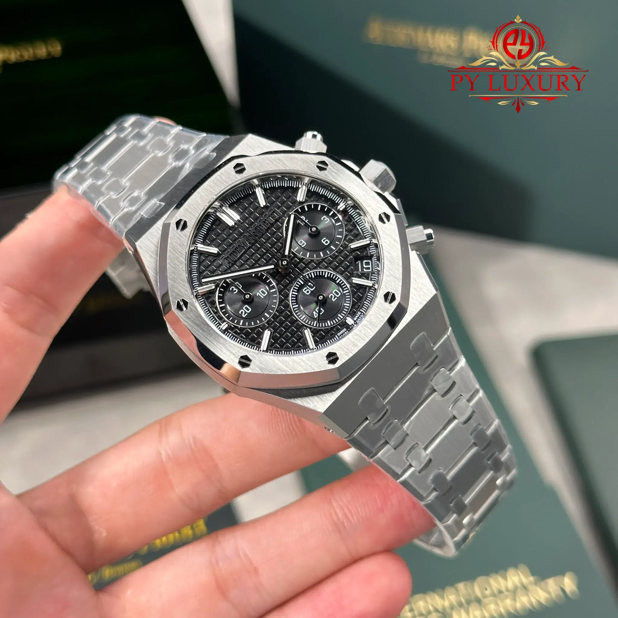 Audemars Piguet Royal Oak Chronograph 26240ST Black Dial Super Clone ZF 41mm (Free Sprung) - 3