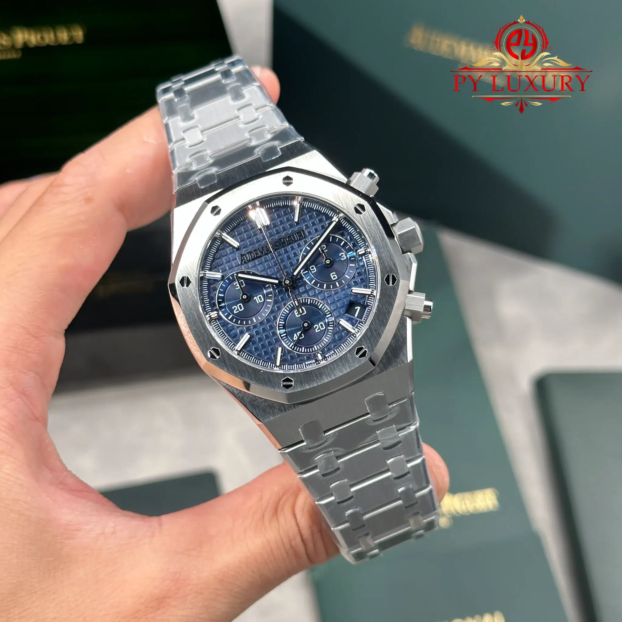 Audemars Piguet Royal Oak Chronograph 26240ST Blue Dial Best Copy Super Clone ZF - 1