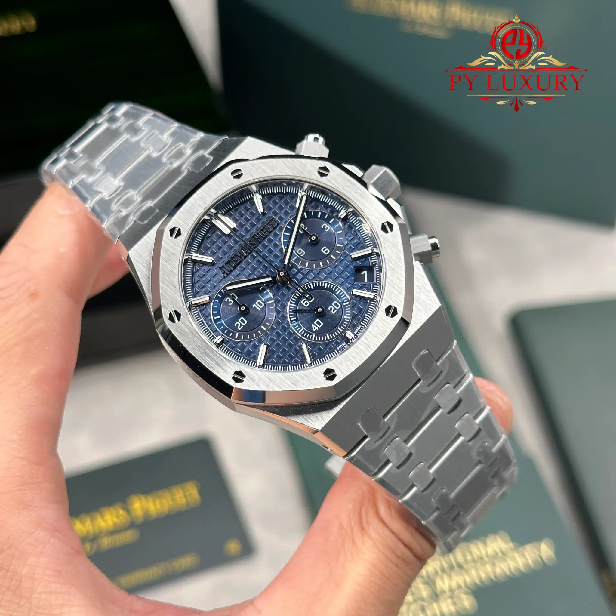 Audemars Piguet Royal Oak Chronograph 26240ST Blue Dial Best Copy Super Clone ZF - 3