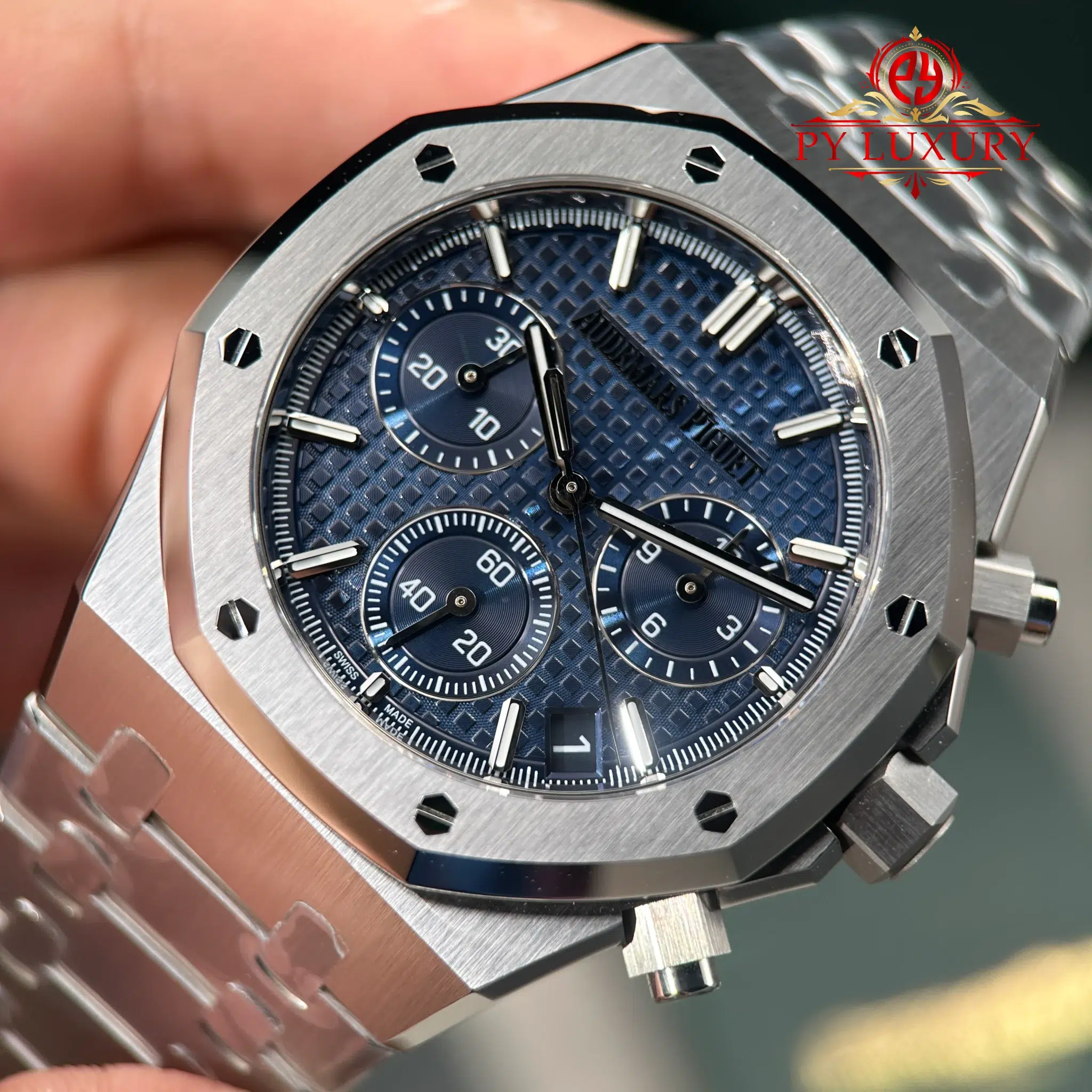 Audemars Piguet Royal Oak Chronograph 26240ST Blue Dial Best Copy Super Clone ZF - 4
