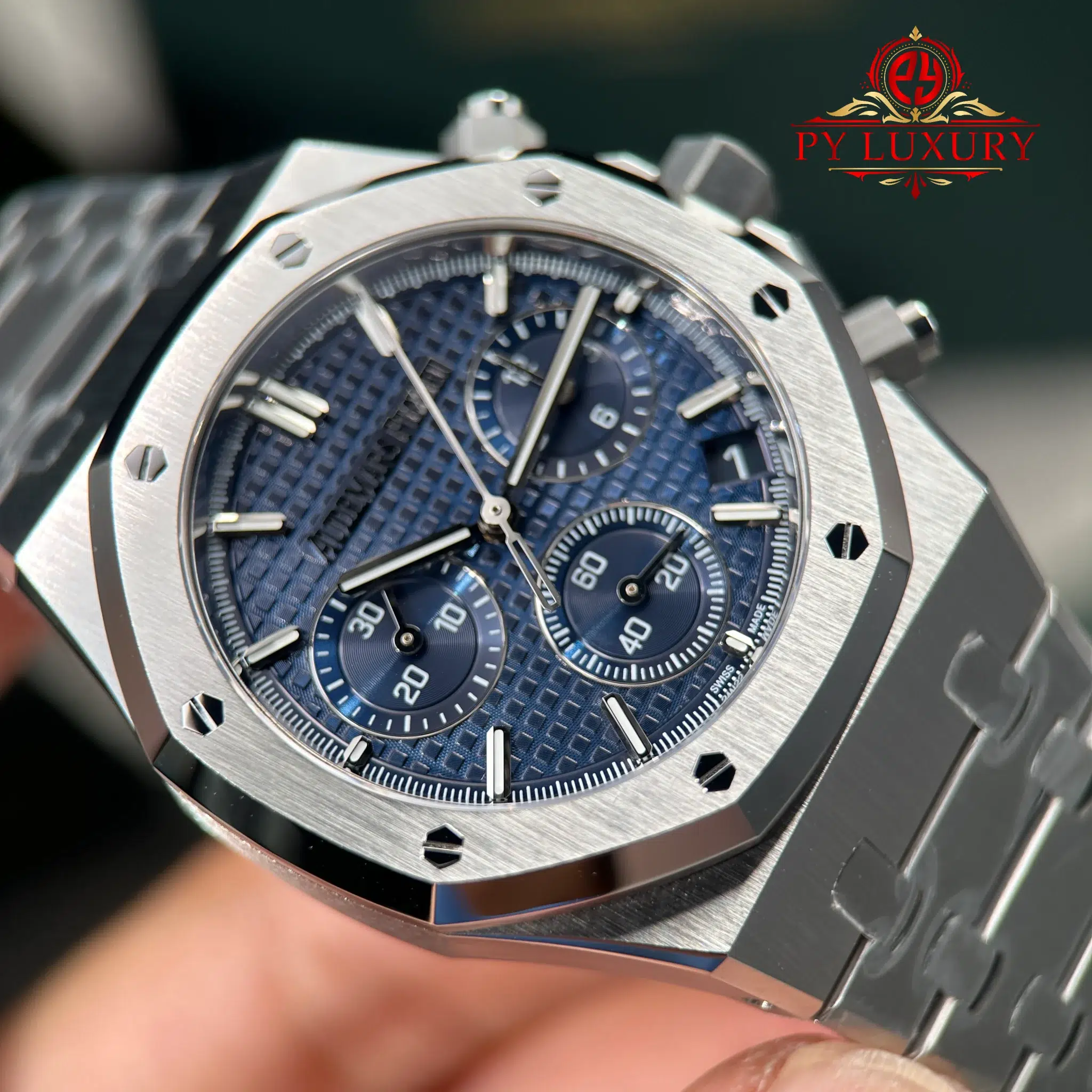 Audemars Piguet Royal Oak Chronograph 26240ST Blue Dial Best Copy Super Clone ZF - 5