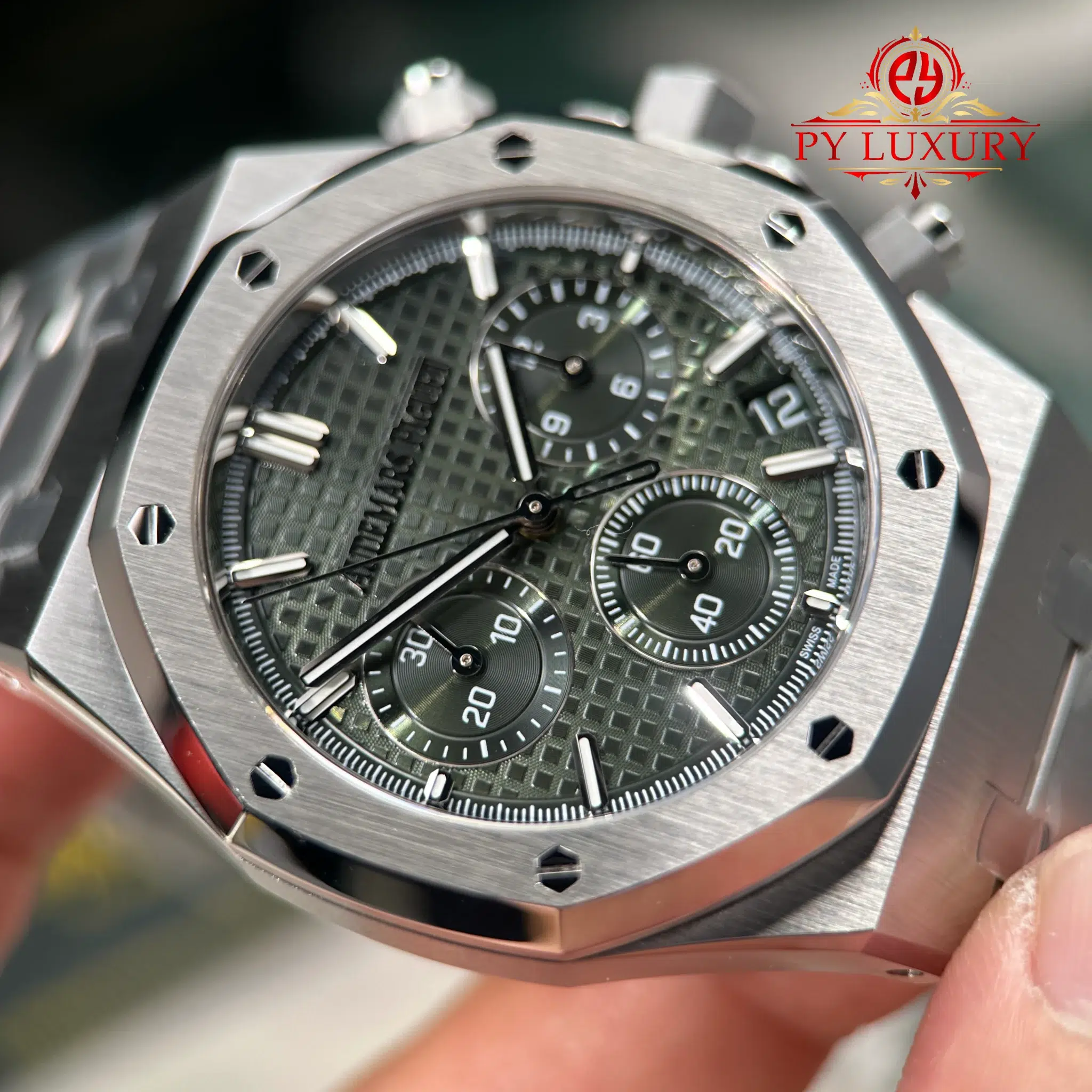 Audemars Piguet Royal Oak Chronograph 26240ST Green Dial Best Replica Super Clone 41mm ZF (Free Sprung) - 5