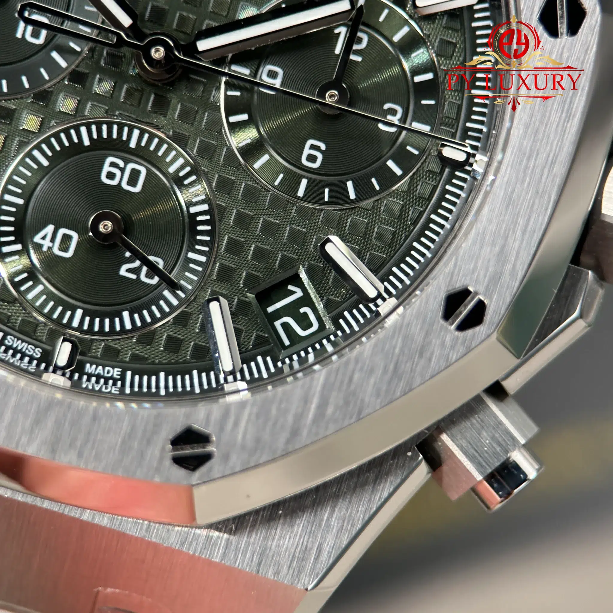 Audemars Piguet Royal Oak Chronograph 26240ST Green Dial Best Replica Super Clone 41mm ZF (Free Sprung) - 7