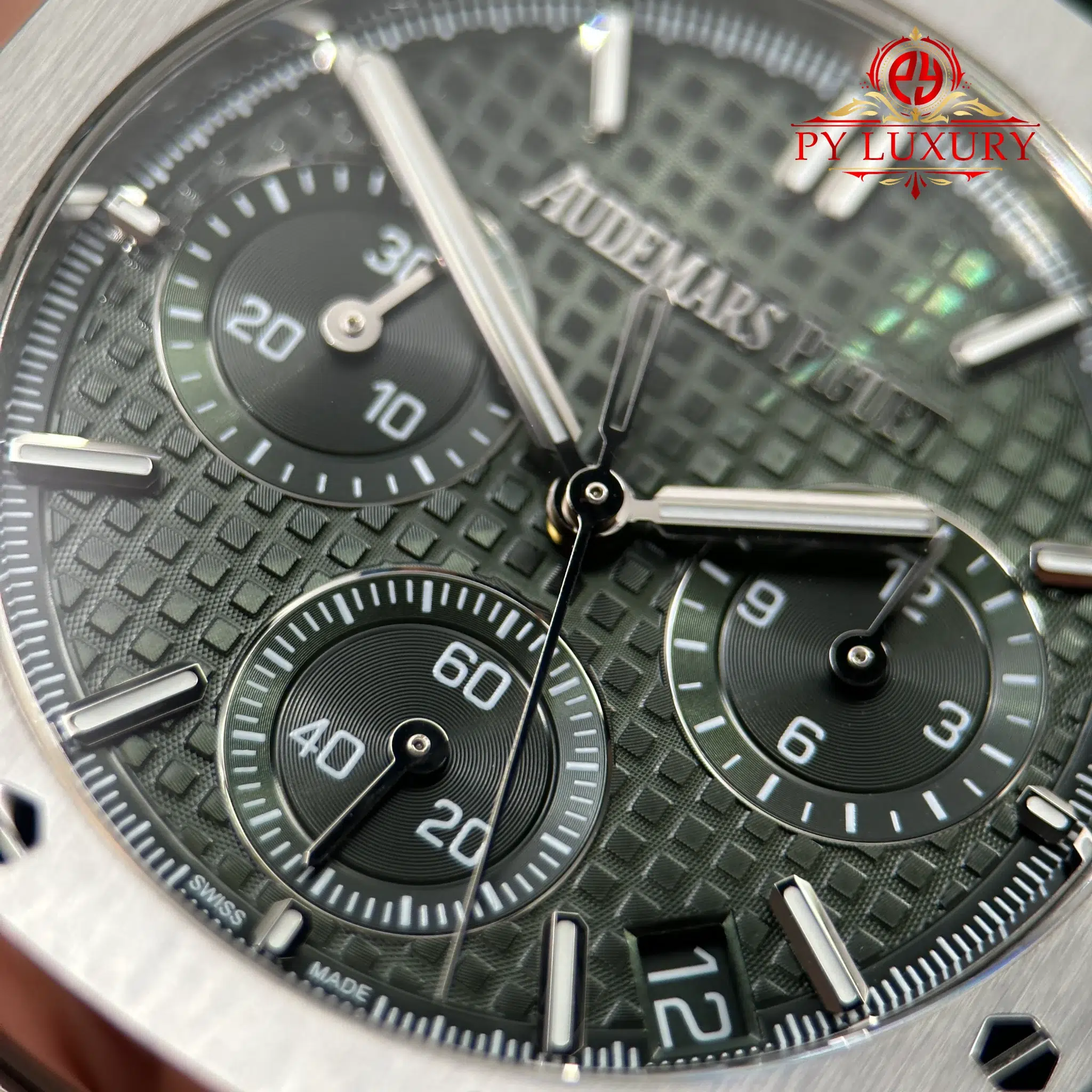 Audemars Piguet Royal Oak Chronograph 26240ST Green Dial Best Replica Super Clone 41mm ZF (Free Sprung) - 8